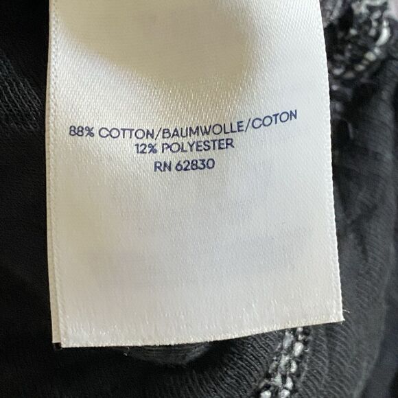 LANDS END Top Quilted Pullover Sweatshirt Blouse 3/4 Sleeve Womens M Black - Picture 9 of 14